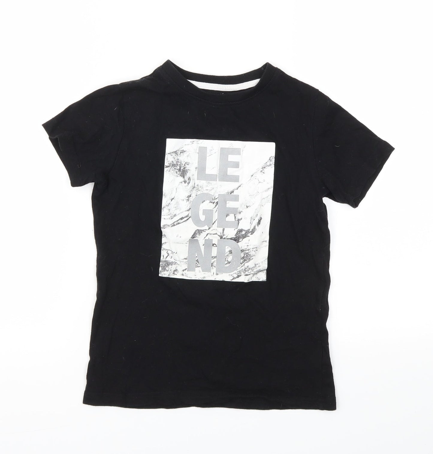 UTLAWS Boys Black Animal Print  Basic T-Shirt Size 7-8 Years