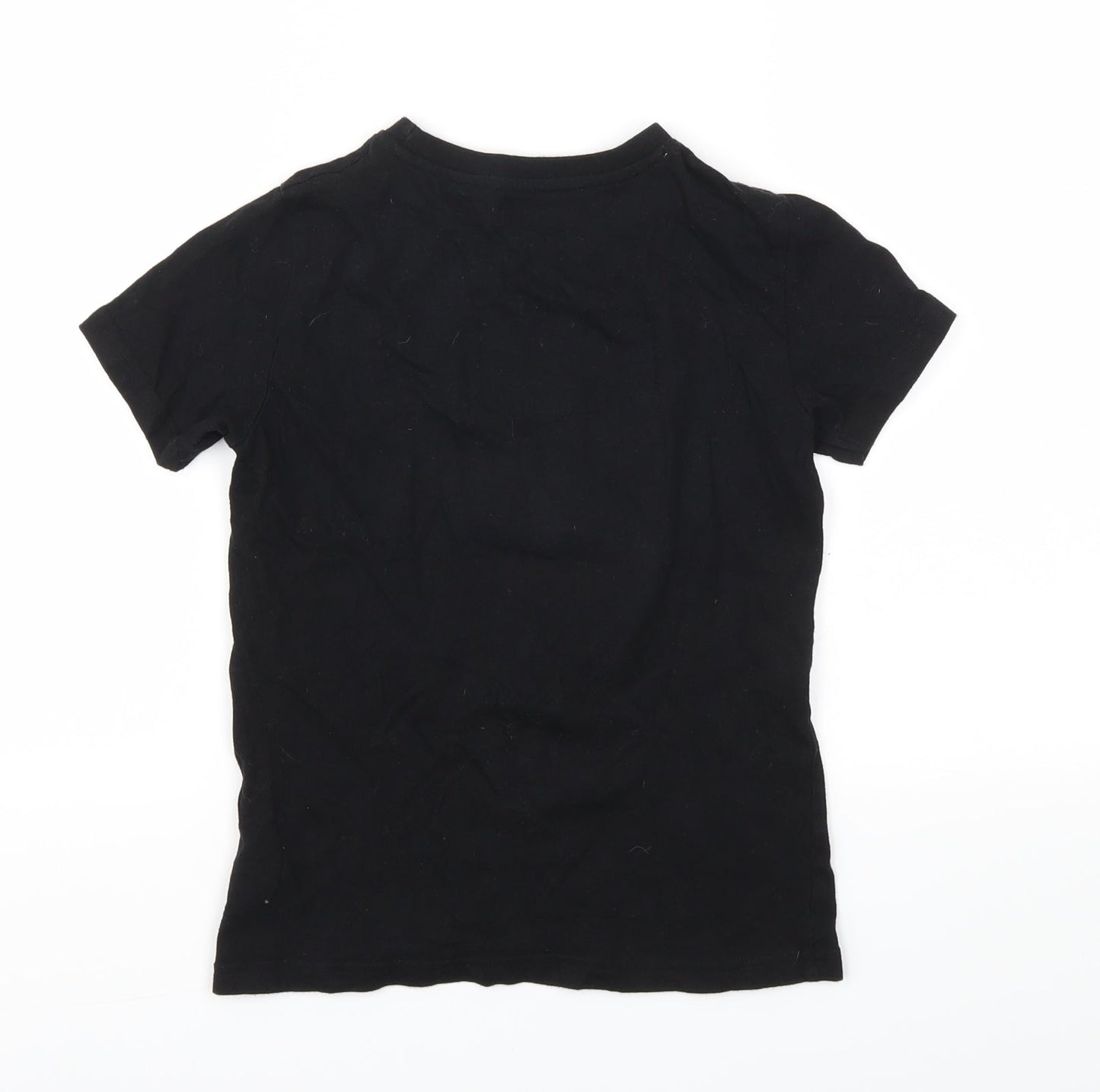 UTLAWS Boys Black Animal Print  Basic T-Shirt Size 7-8 Years
