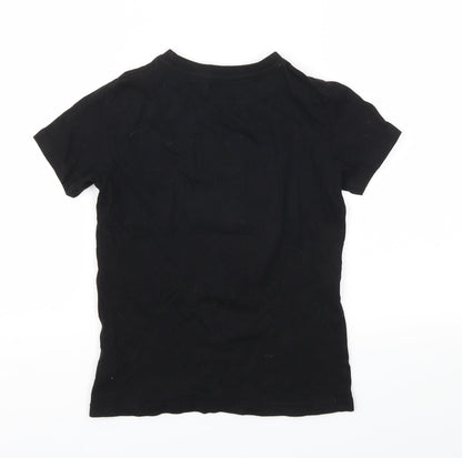 UTLAWS Boys Black Animal Print  Basic T-Shirt Size 7-8 Years
