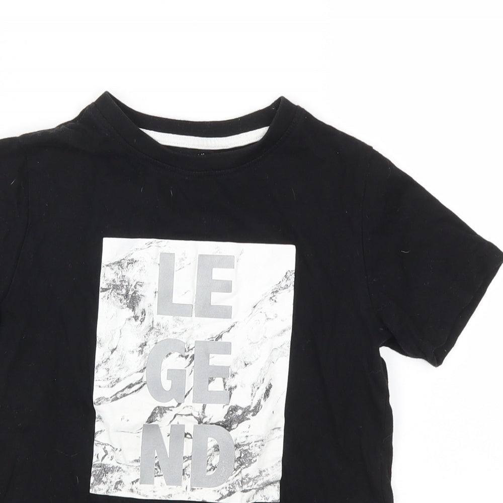 UTLAWS Boys Black Animal Print  Basic T-Shirt Size 7-8 Years
