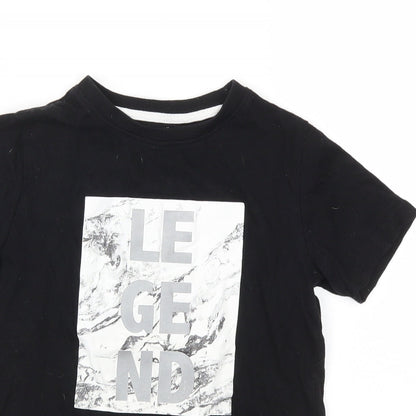 UTLAWS Boys Black Animal Print  Basic T-Shirt Size 7-8 Years