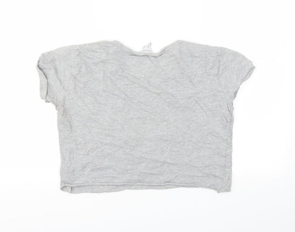 Primark Womens Grey   Cropped T-Shirt Size 10