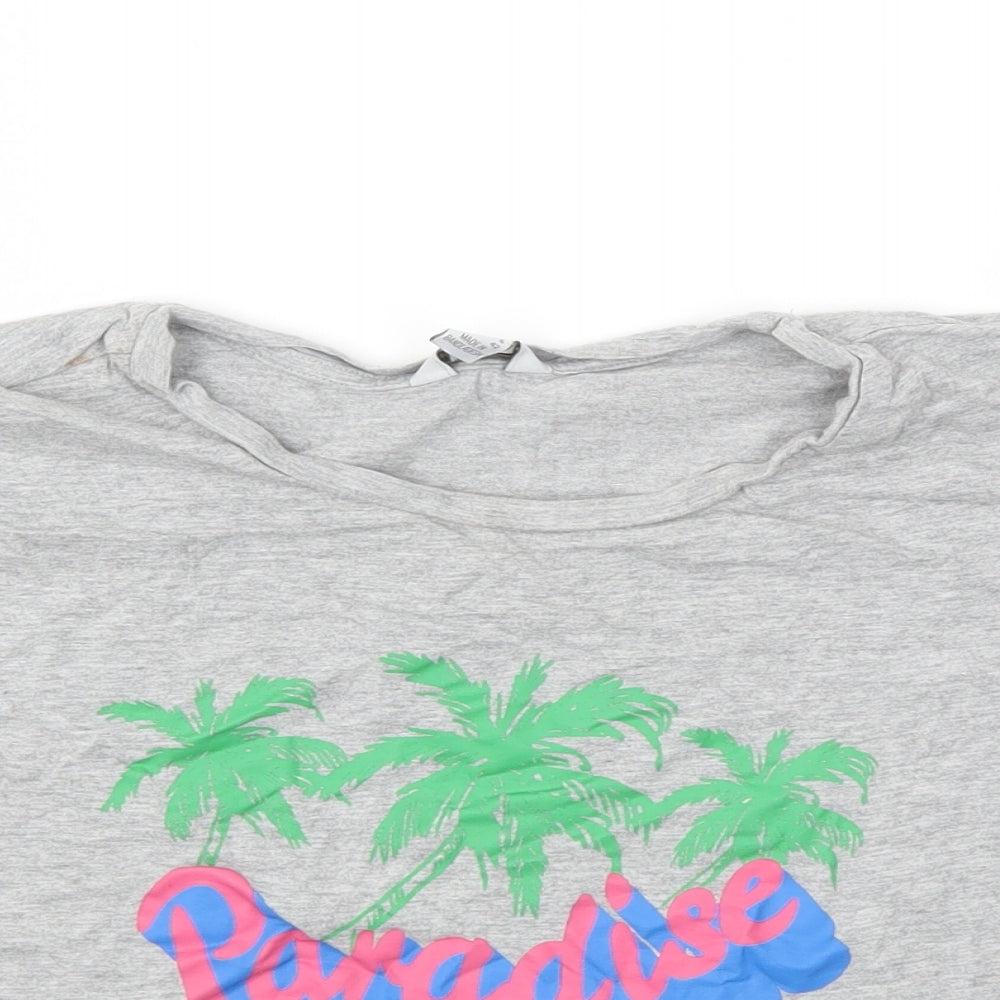 Primark Womens Grey   Cropped T-Shirt Size 10