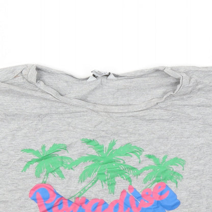 Primark Womens Grey   Cropped T-Shirt Size 10
