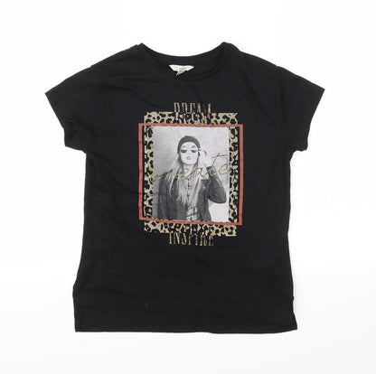 MISS Girls Black   Basic T-Shirt Size 9-10 Years