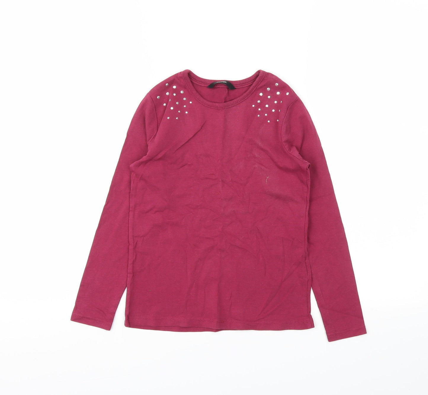 George Girls Purple   Basic T-Shirt Size 7-8 Years