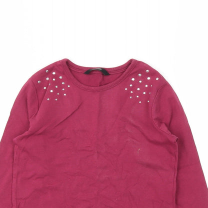 George Girls Purple   Basic T-Shirt Size 7-8 Years