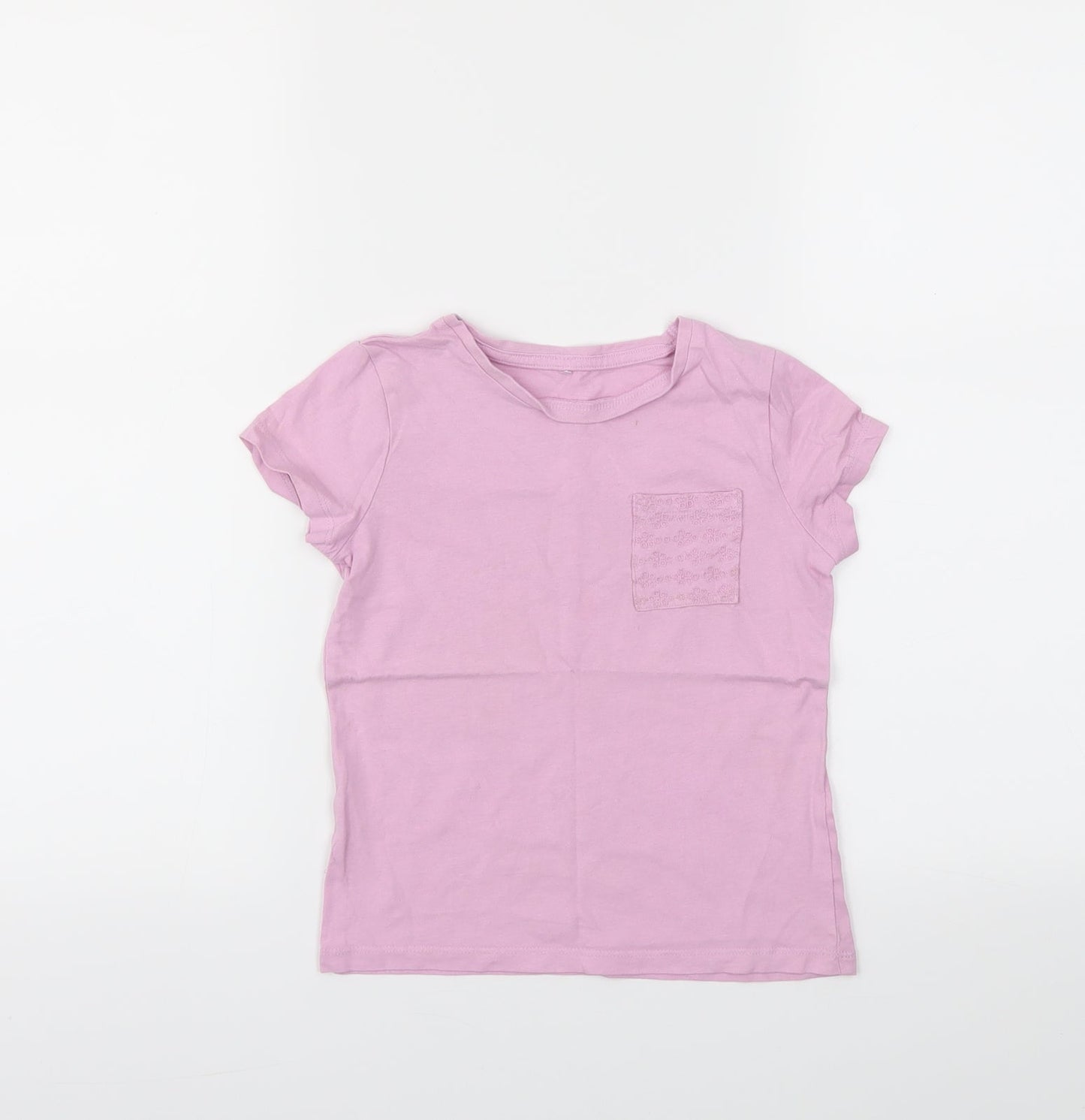 George Girls Purple   Basic T-Shirt Size 5-6 Years