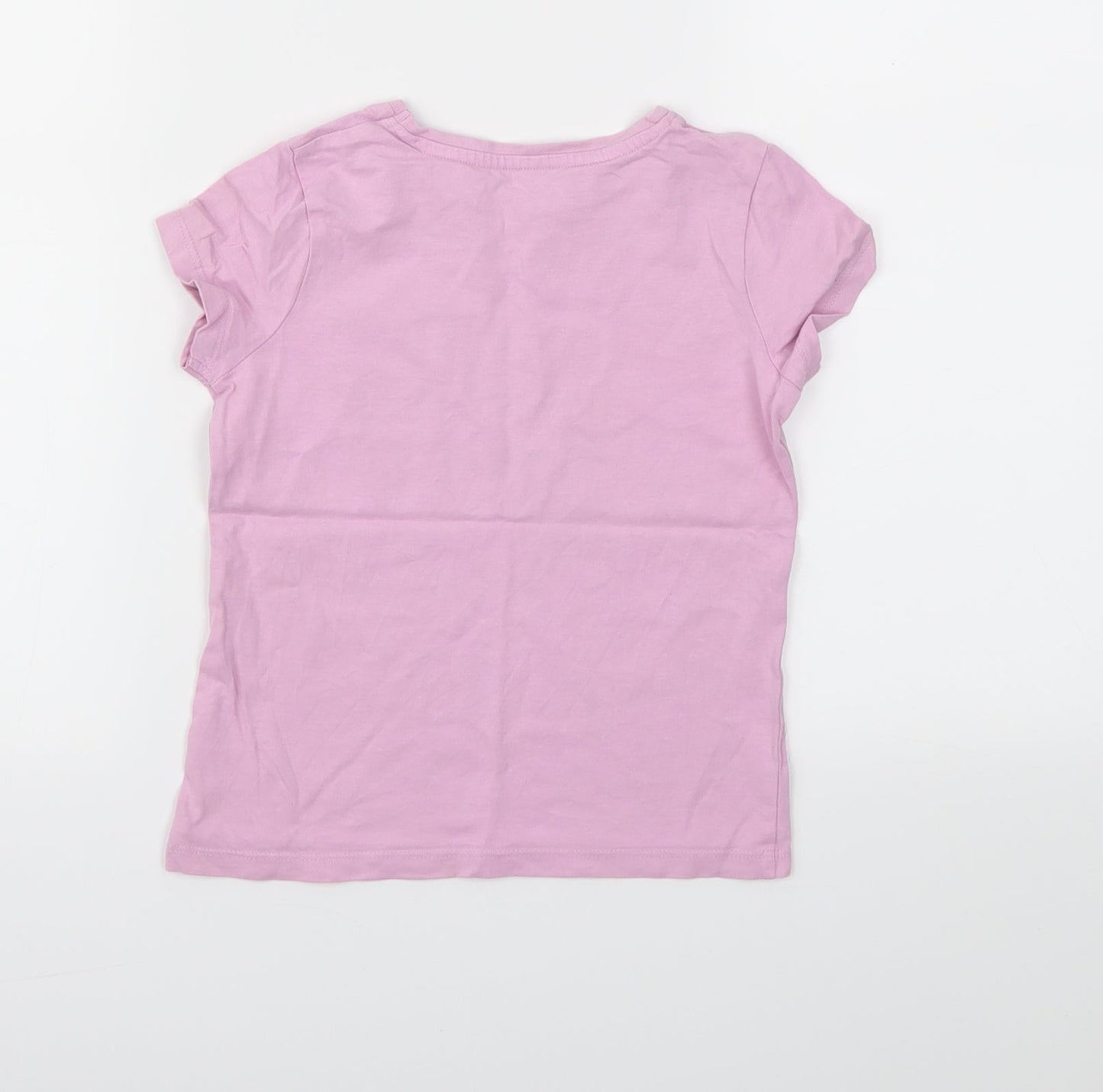George Girls Purple   Basic T-Shirt Size 5-6 Years