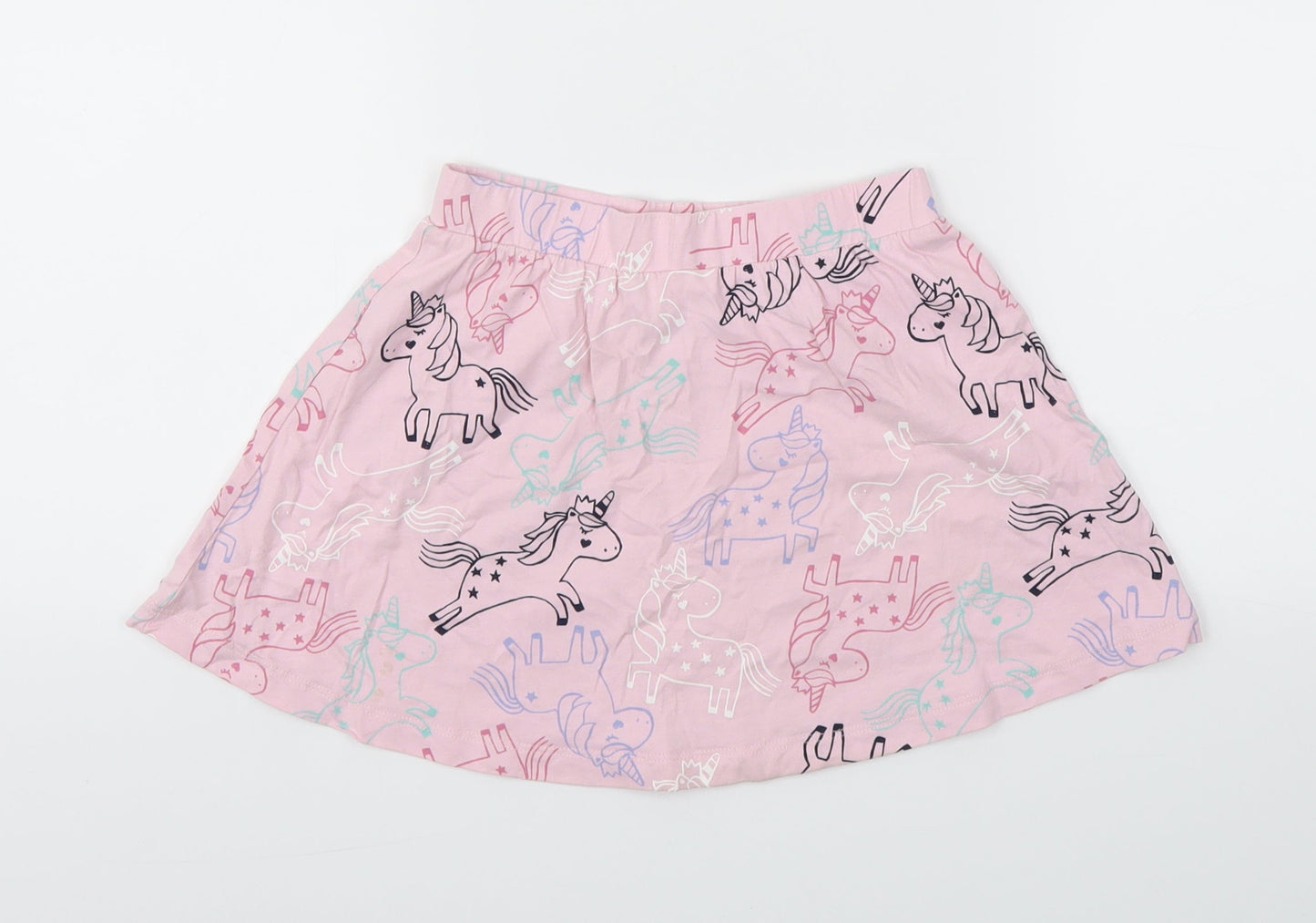George Girls Pink Animal Print  Flare Skirt Size 5-6 Years