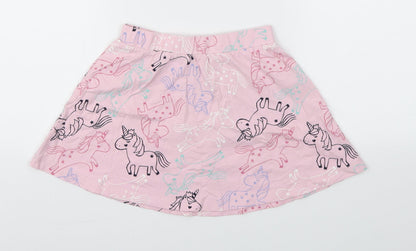 George Girls Pink Animal Print  Flare Skirt Size 5-6 Years