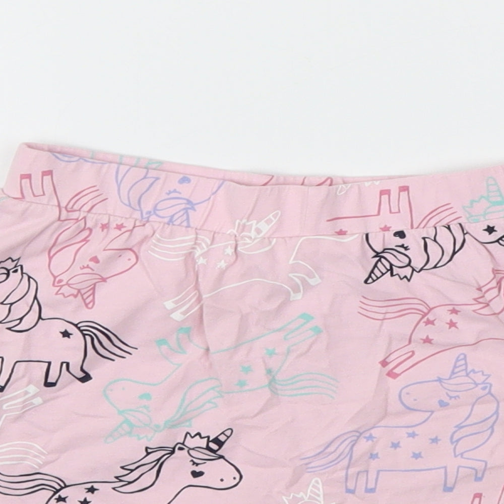George Girls Pink Animal Print  Flare Skirt Size 5-6 Years