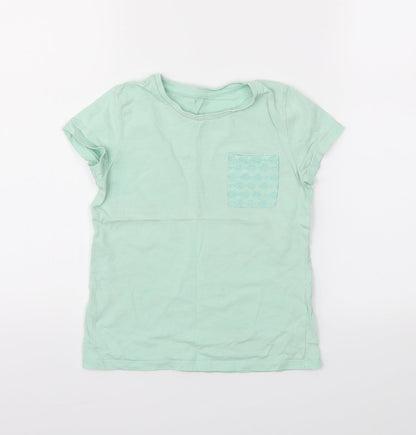 George Girls Green   Basic T-Shirt Size 5-6 Years