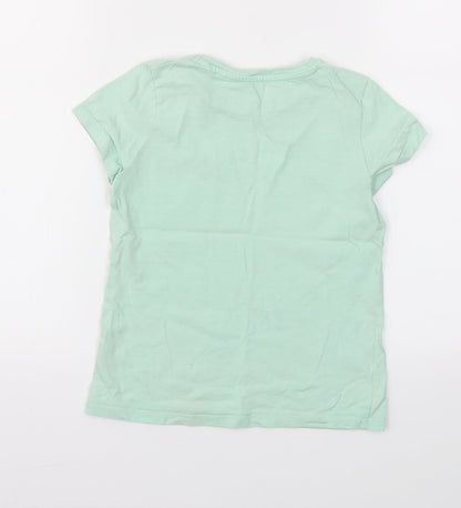 George Girls Green   Basic T-Shirt Size 5-6 Years