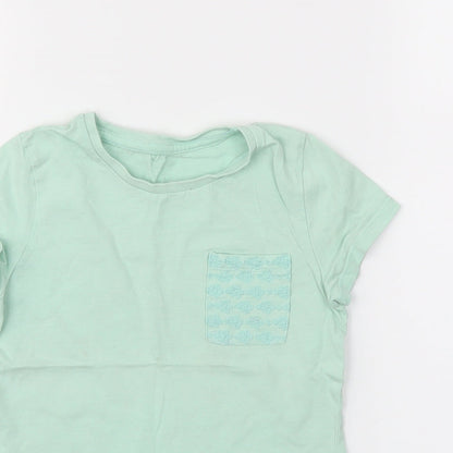George Girls Green   Basic T-Shirt Size 5-6 Years