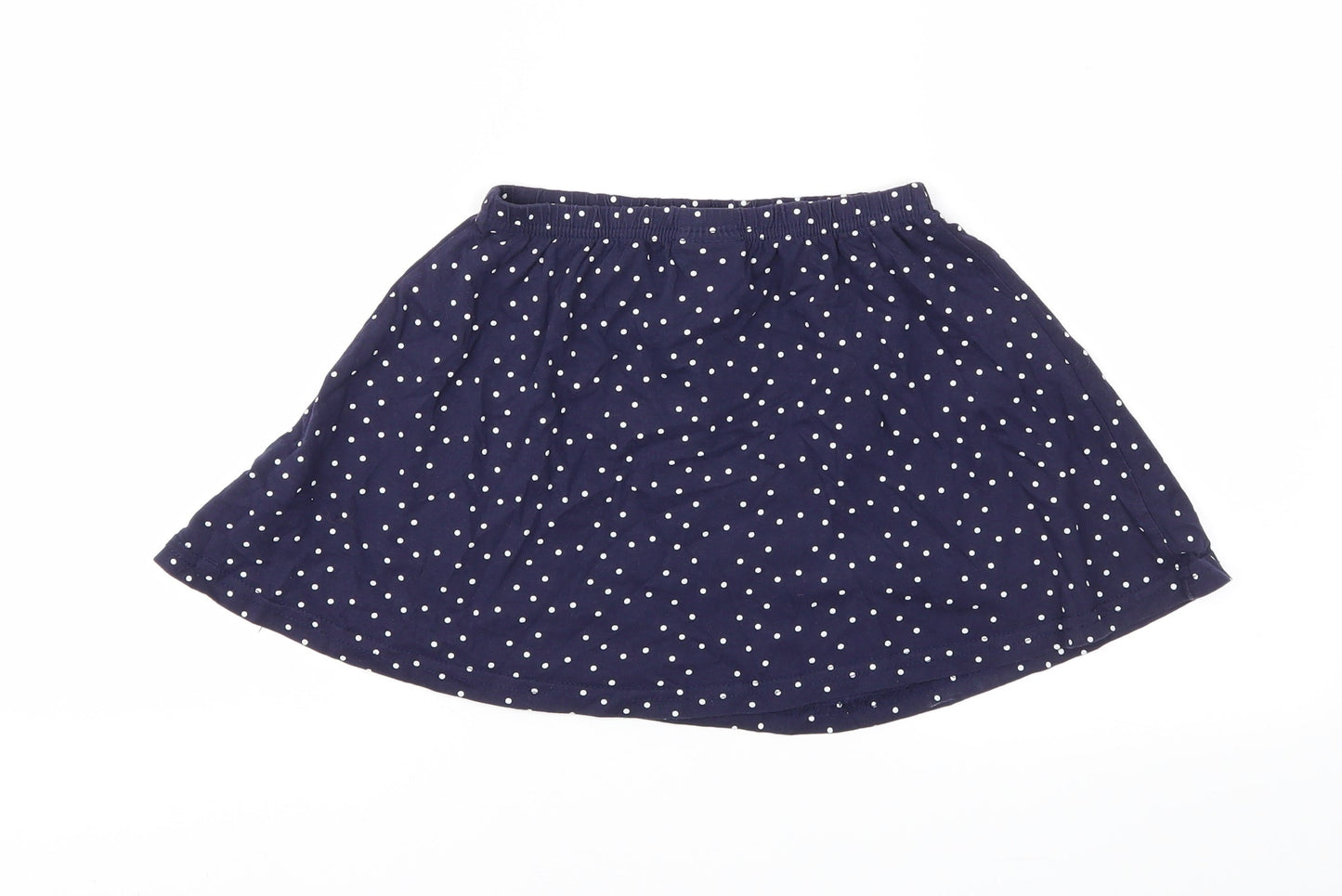 Topolino Girls Blue Polka Dot  Flare Skirt Size 4-5 Years