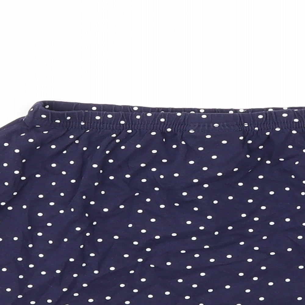 Topolino Girls Blue Polka Dot  Flare Skirt Size 4-5 Years