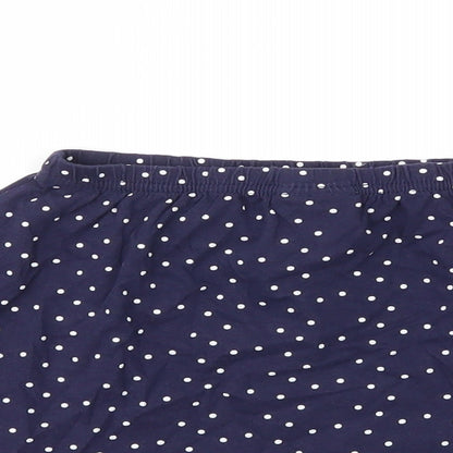 Topolino Girls Blue Polka Dot  Flare Skirt Size 4-5 Years