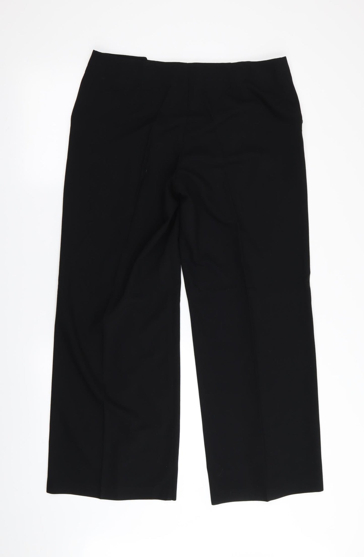 M&S Womens Black   Trousers  Size 14 L28 in