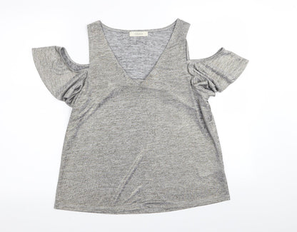 Womens UK Size L Oasis Grey Basic T-Shirt