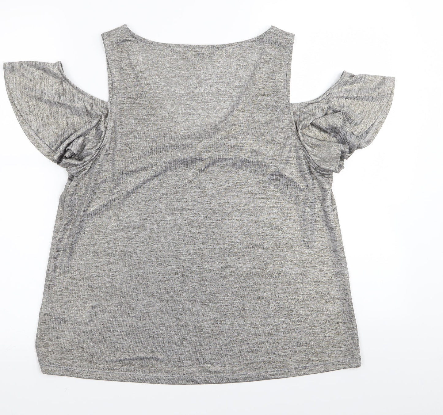 Womens UK Size L Oasis Grey Basic T-Shirt