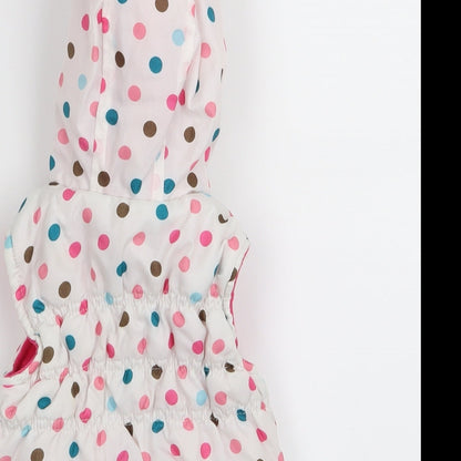 TU Girls White Polka Dot  Gilet Coat Size 0-3 Months