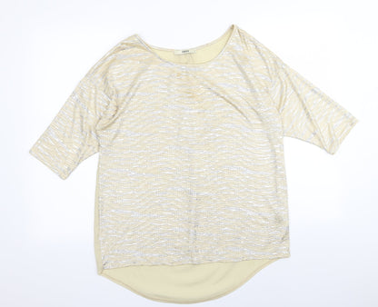 Womens UK Size S Oasis Gold Basic T-Shirt