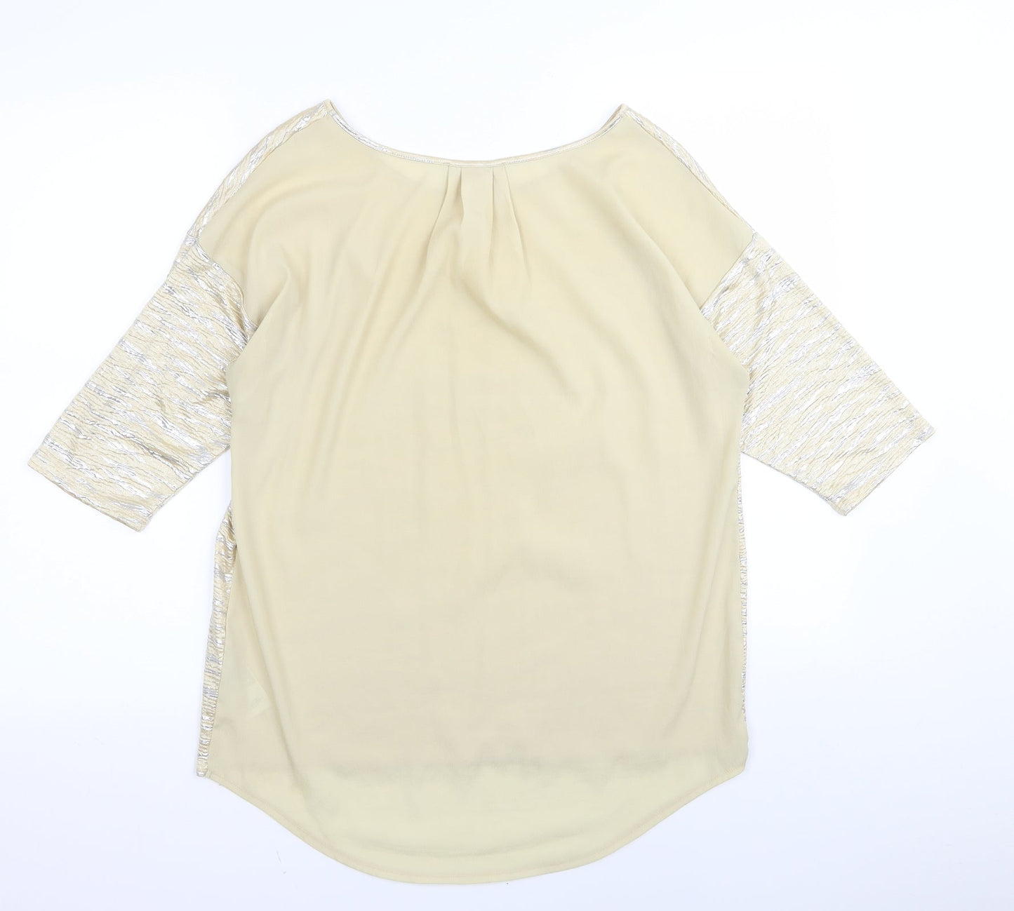 Womens UK Size S Oasis Gold Basic T-Shirt