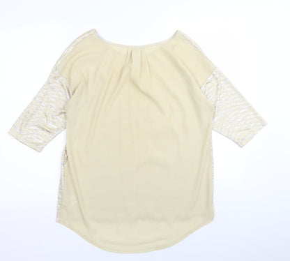 Womens UK Size S Oasis Gold Basic T-Shirt