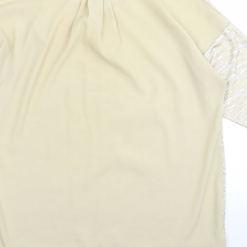 Womens UK Size S Oasis Gold Basic T-Shirt