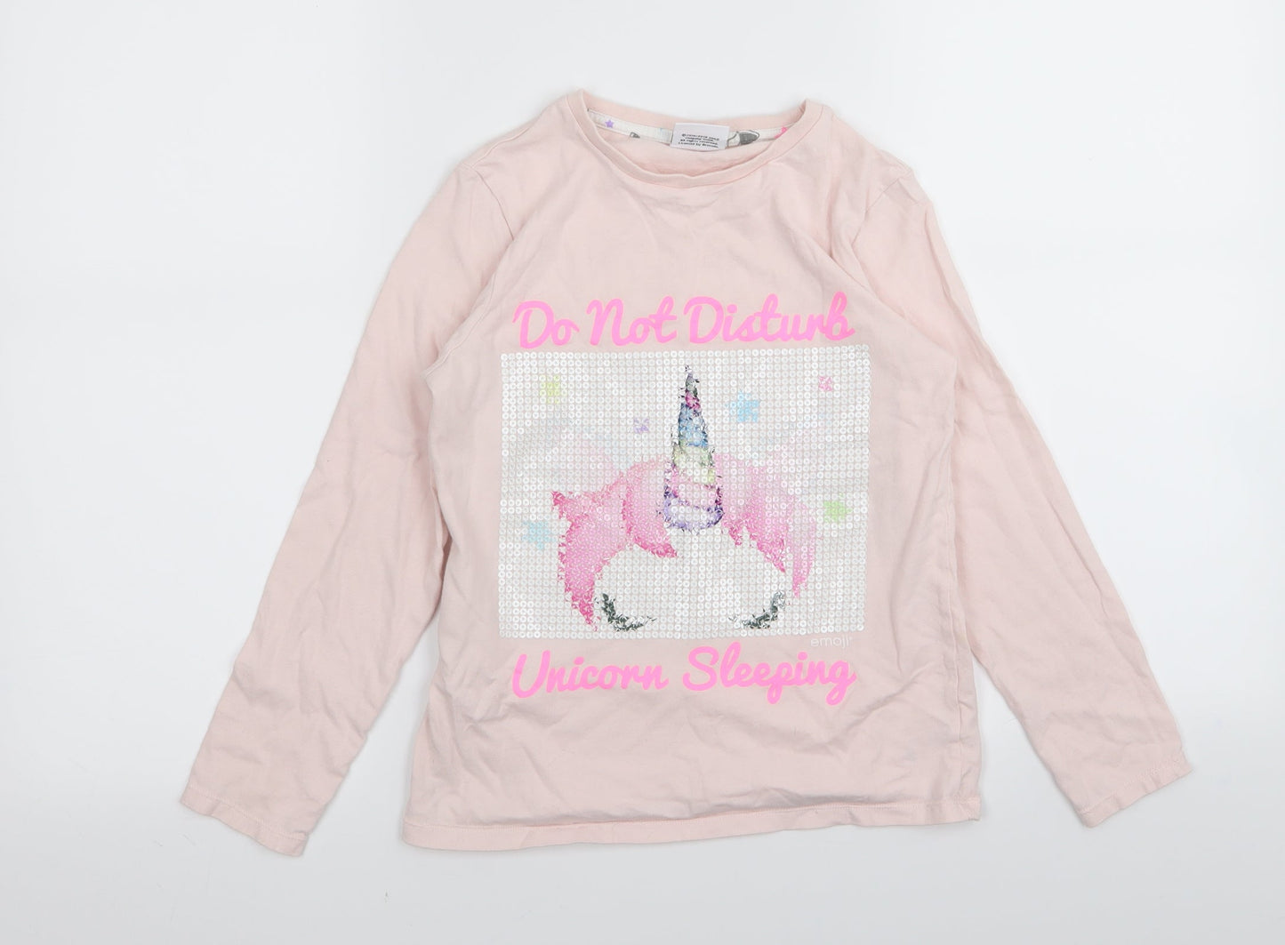 Asda George Girls Pink Solid  Top Pyjama Top Size 9-10 Years