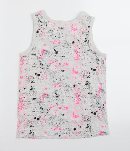 Primark Girls Grey   Basic Tank Size 7-8 Years