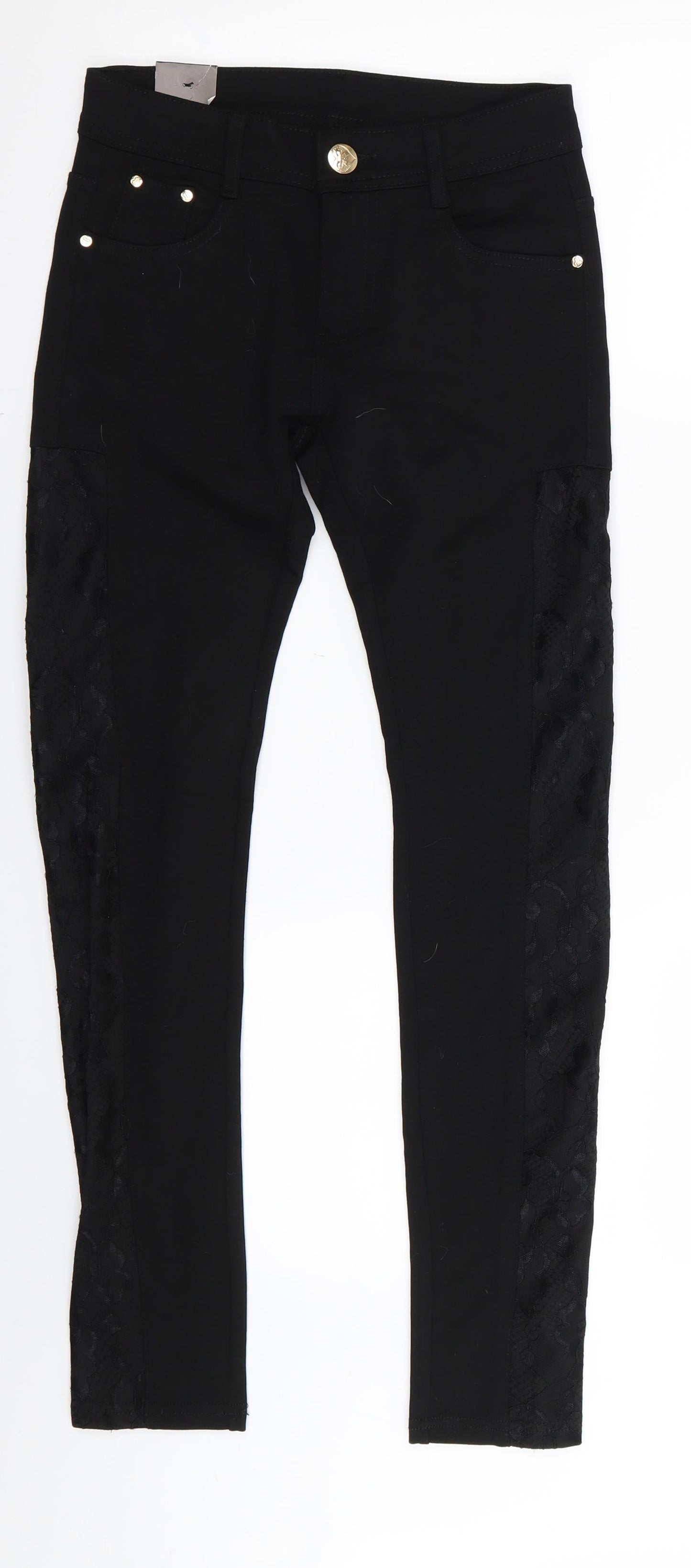 Womens UK Size 8 Preworn  Jegging Black Leggings