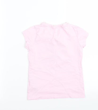 F&F Girls Pink Solid  Top Pyjama Top Size 5-6 Years