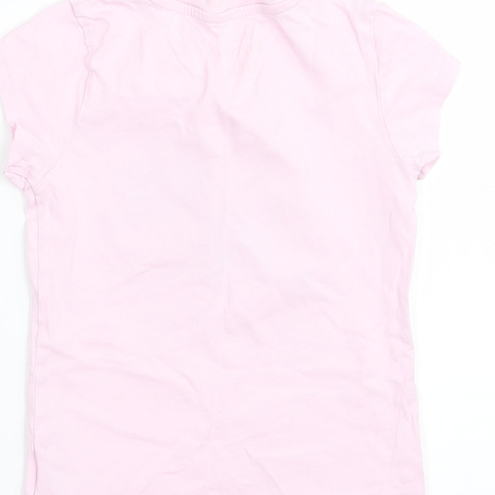 F&F Girls Pink Solid  Top Pyjama Top Size 5-6 Years