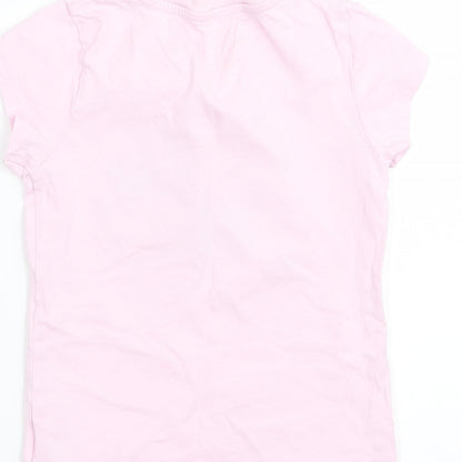 F&F Girls Pink Solid  Top Pyjama Top Size 5-6 Years