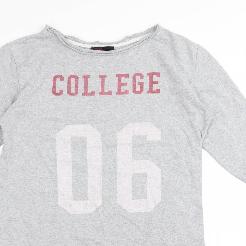 ES Womens Grey   T-Shirt Dress  Size 8