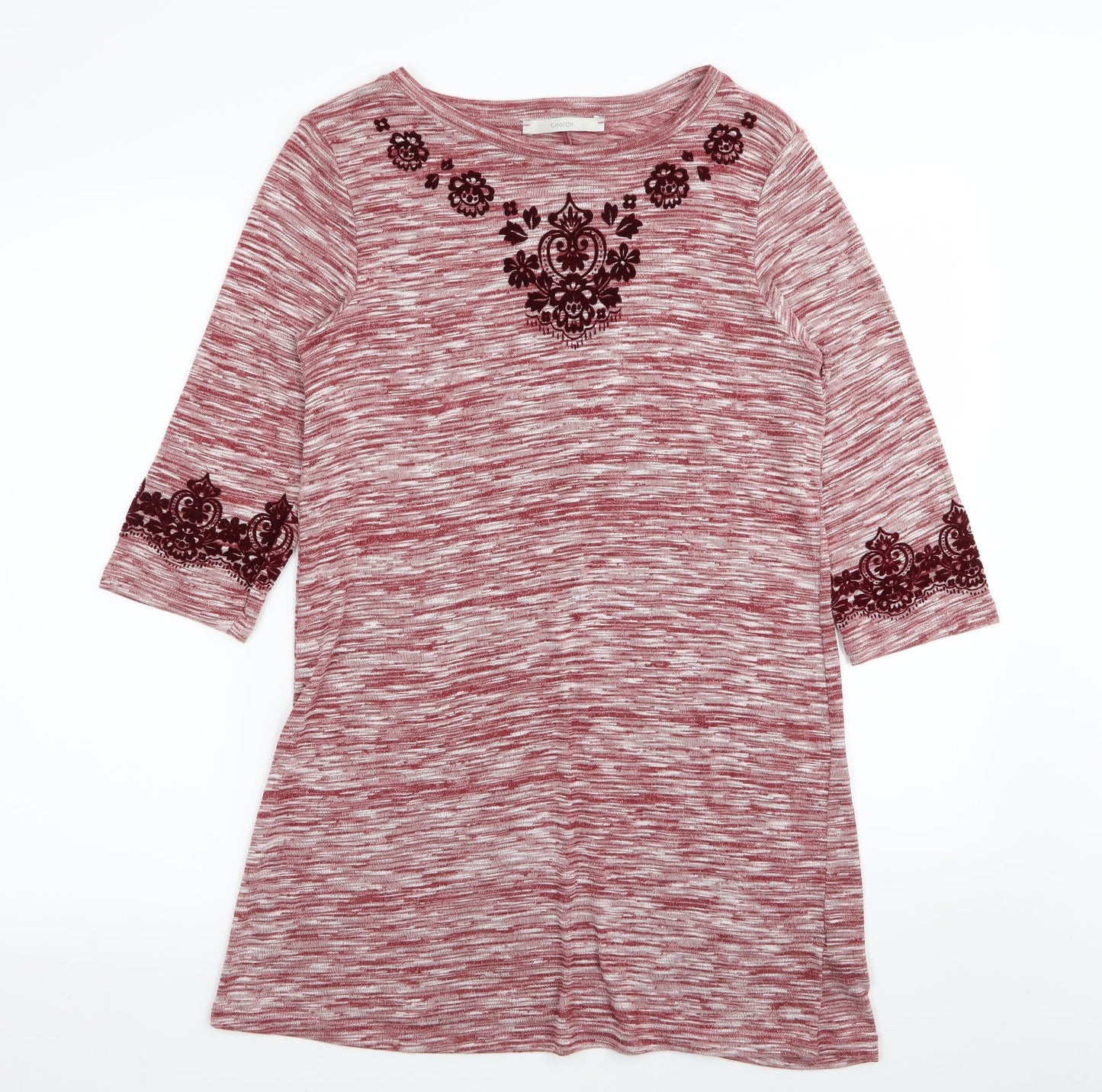 Asda George Womens Red   T-Shirt Dress  Size 10