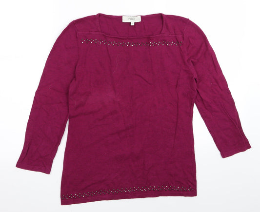 Womens UK Size 10 NEXT Purple Basic T-Shirt