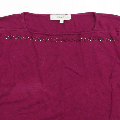 Womens UK Size 10 NEXT Purple Basic T-Shirt