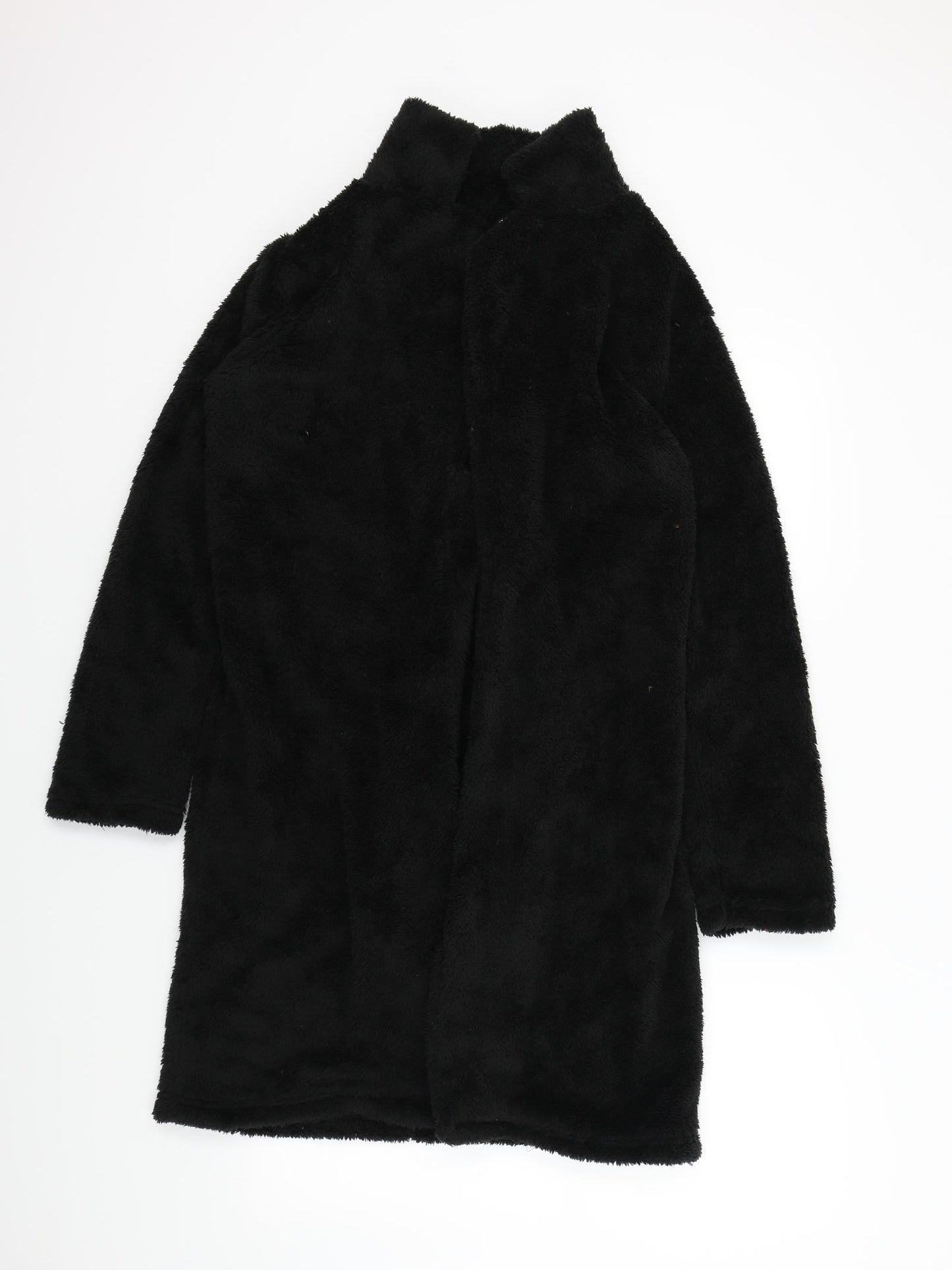 Womens UK Size S Preworn Black Overcoat