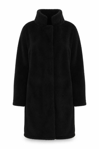 Womens UK Size S Preworn Black Overcoat