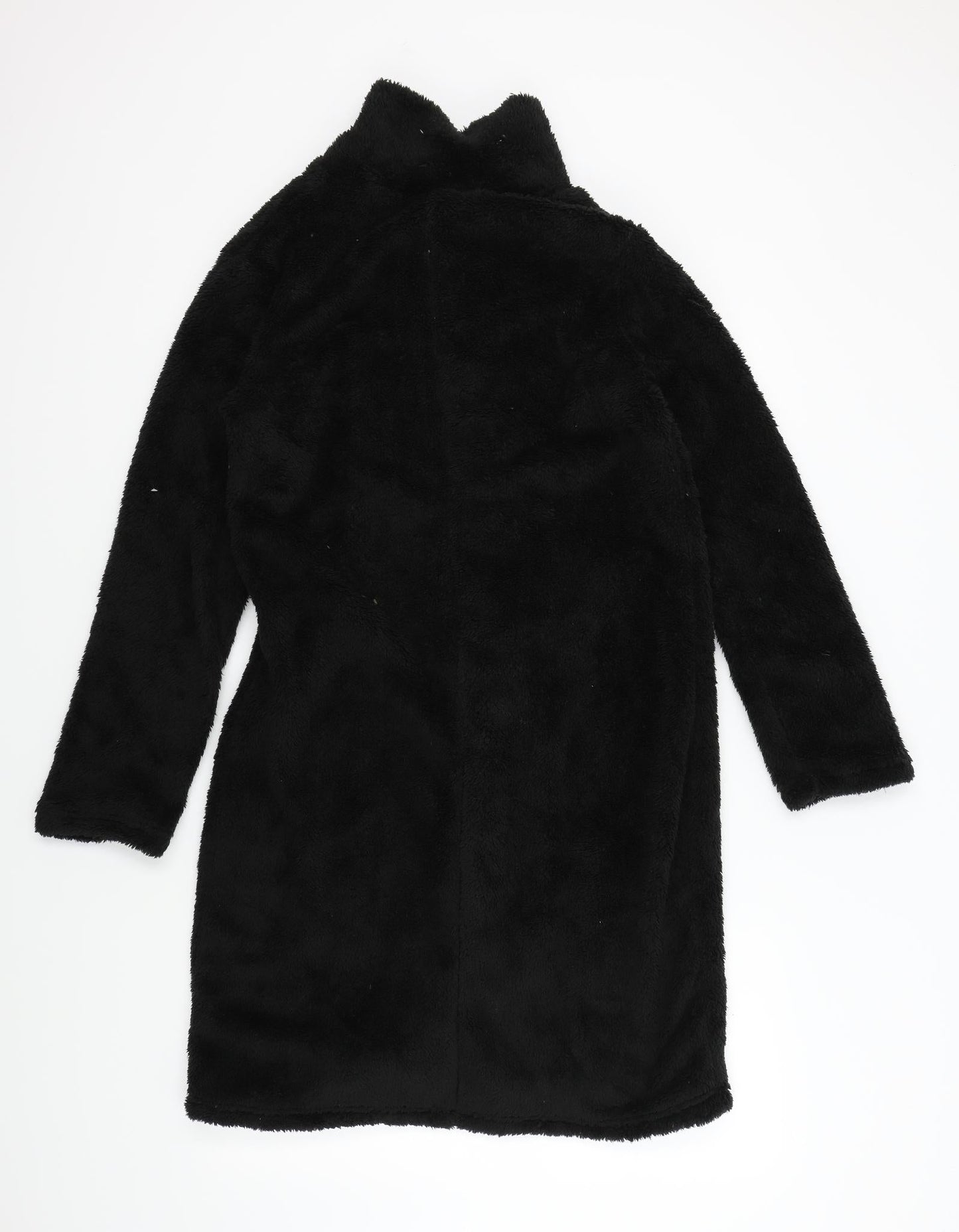 Womens UK Size S Preworn Black Overcoat
