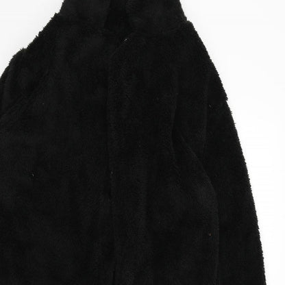 Womens UK Size S Preworn Black Overcoat