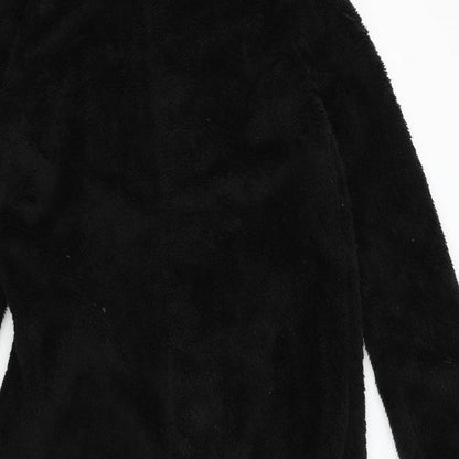 Womens UK Size S Preworn Black Overcoat