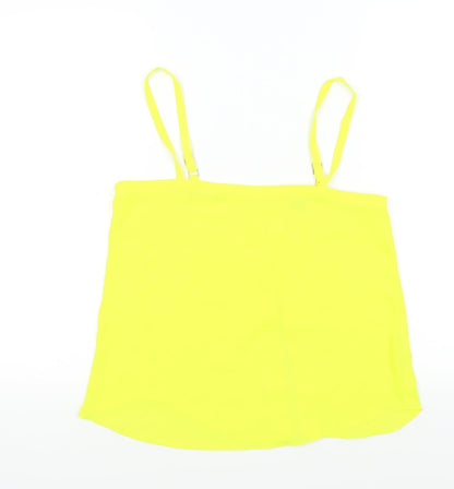 Womens UK Size 8 River Island Yellow Basic T-Shirt
