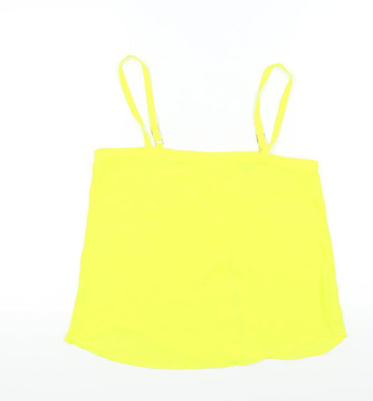 Womens UK Size 8 River Island Yellow Basic T-Shirt