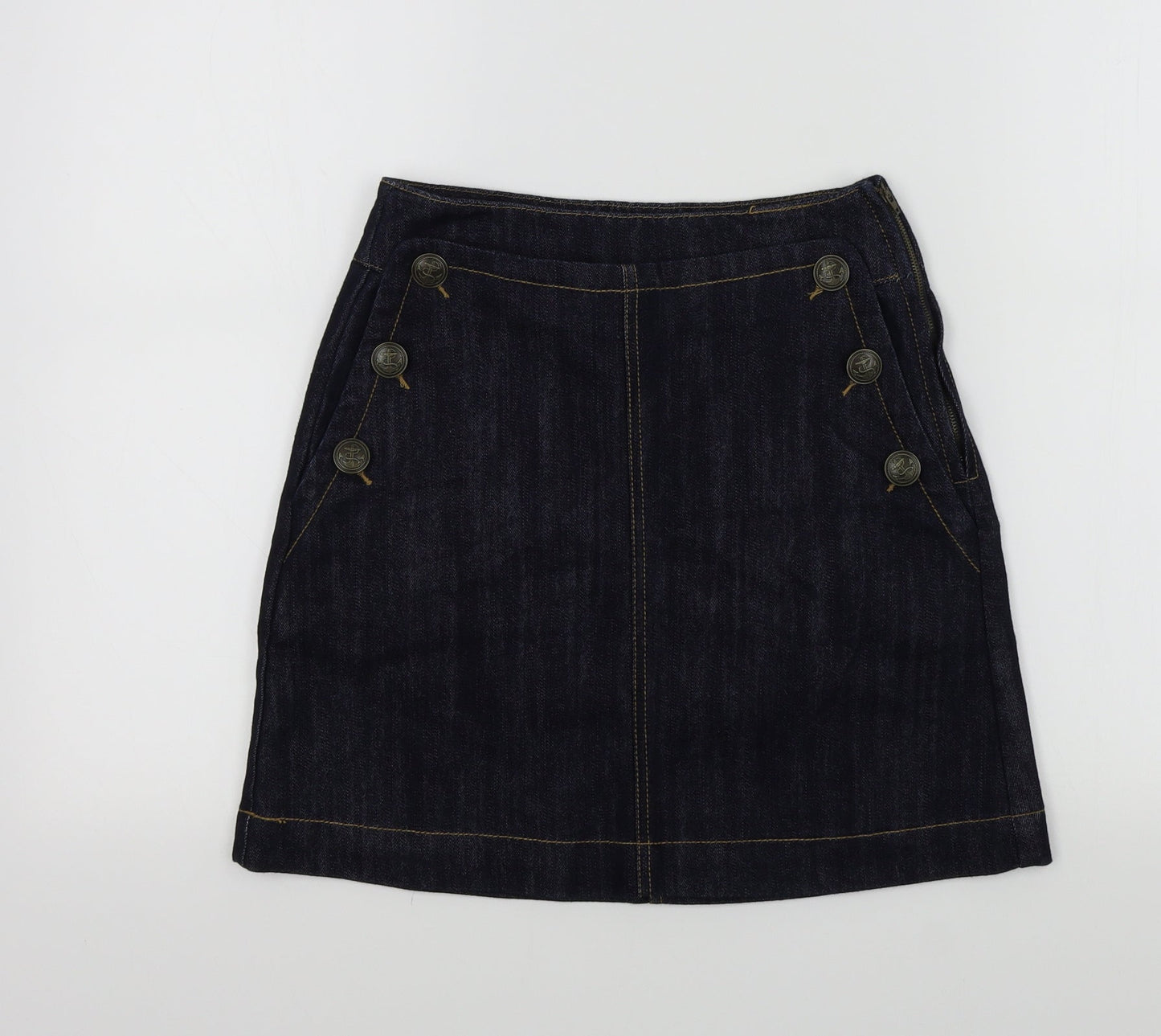 SOFT GREY Womens Blue   A-Line Skirt Size 6