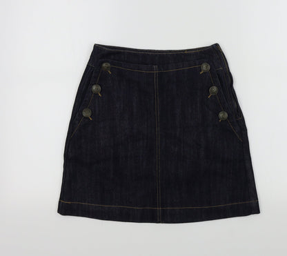 SOFT GREY Womens Blue   A-Line Skirt Size 6