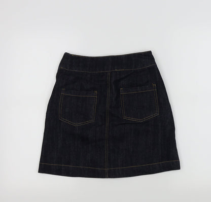 SOFT GREY Womens Blue   A-Line Skirt Size 6